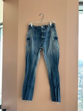 Blue Multi patchwork Jeans - Classic Workwear Style